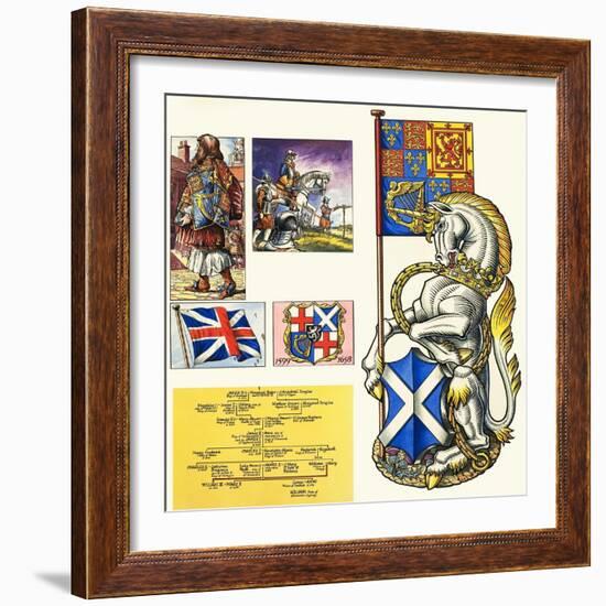 The Unicorn of Scotland-Dan Escott-Framed Giclee Print