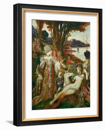 The Unicorn.-Gustave Moreau-Framed Giclee Print