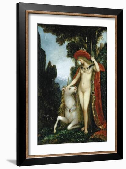 The Unicorn-Gustave Moreau-Framed Giclee Print