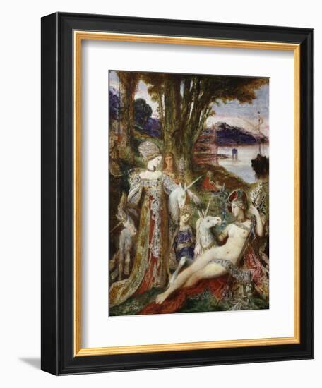 The Unicorns, 1887-88-Gustave Moreau-Framed Giclee Print