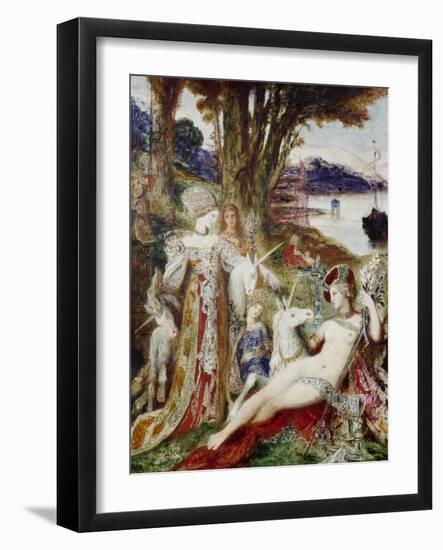 The Unicorns, C. 1885-Gustave Moreau-Framed Giclee Print