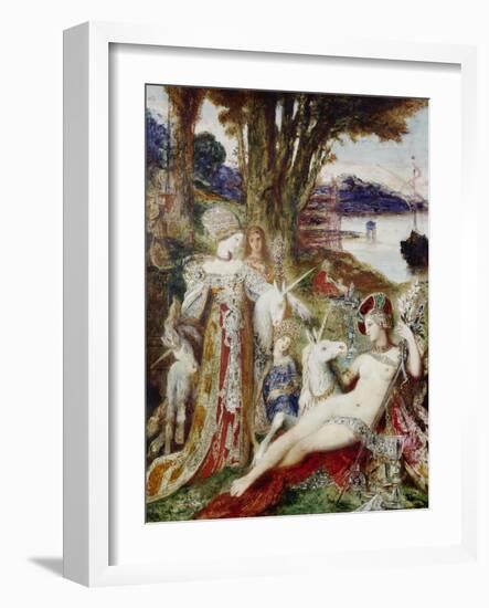 The Unicorns, C. 1885-Gustave Moreau-Framed Giclee Print