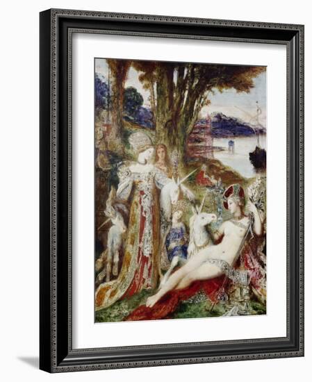 The Unicorns, C. 1885-Gustave Moreau-Framed Giclee Print