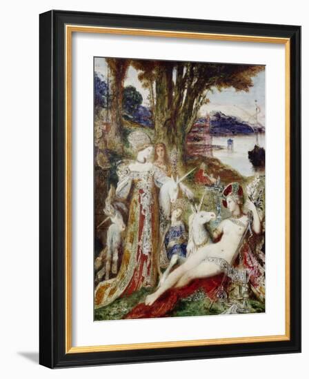 The Unicorns, C. 1885-Gustave Moreau-Framed Giclee Print