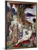 The Unicorns Painting by Gustave Moreau (1826-1898) 1885, Oil on Canvas, 1.15 X 0.9 M. Paris, Musee-Gustave Moreau-Mounted Giclee Print