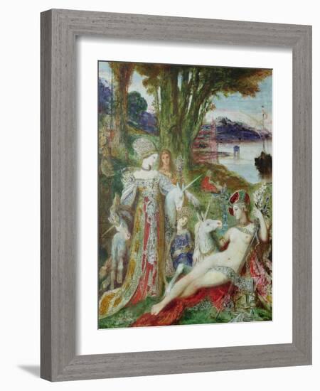 The Unicorns-Gustave Moreau-Framed Giclee Print