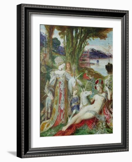 The Unicorns-Gustave Moreau-Framed Giclee Print