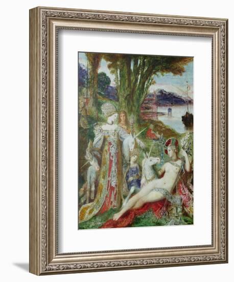 The Unicorns-Gustave Moreau-Framed Giclee Print