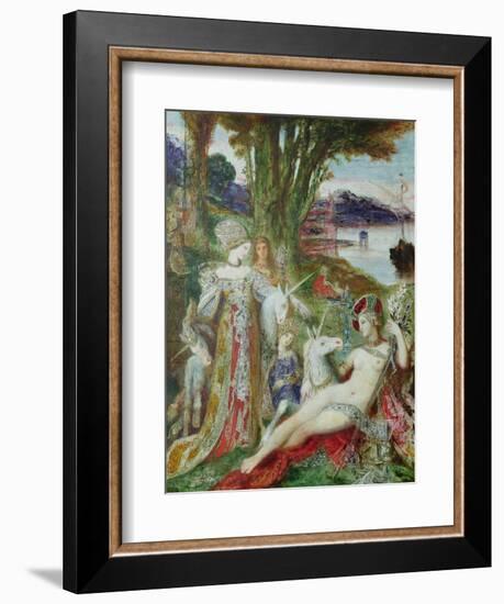 The Unicorns-Gustave Moreau-Framed Giclee Print