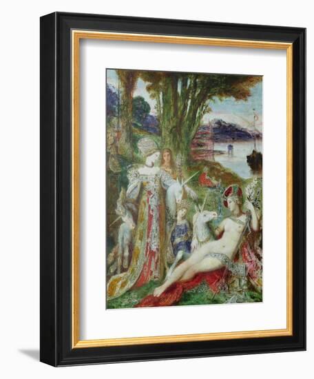 The Unicorns-Gustave Moreau-Framed Giclee Print