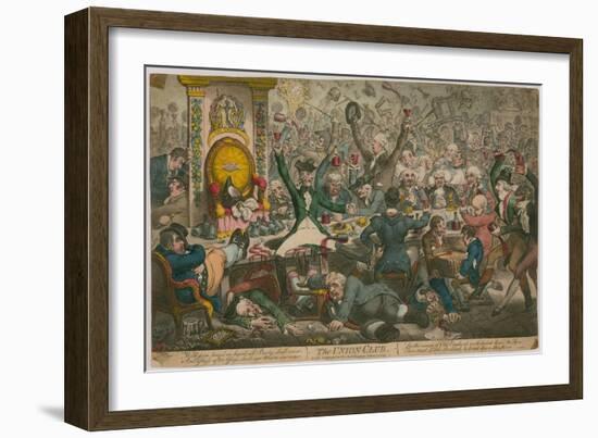 The Union Club-James Gillray-Framed Giclee Print