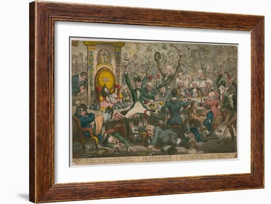 The Union Club-James Gillray-Framed Giclee Print