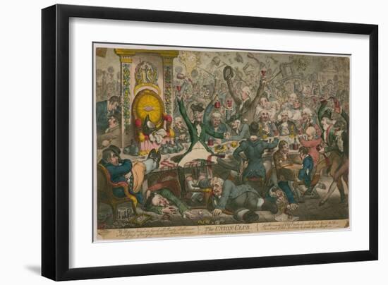 The Union Club-James Gillray-Framed Giclee Print