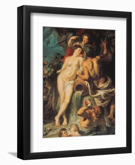 The Union of Earth and Water, about 1618-Peter Paul Rubens-Framed Giclee Print