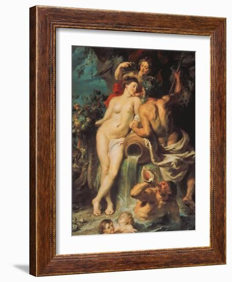 The Union of Earth and Water, about 1618-Peter Paul Rubens-Framed Giclee Print