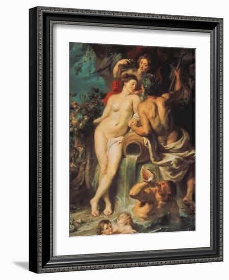 The Union of Earth and Water, about 1618-Peter Paul Rubens-Framed Giclee Print