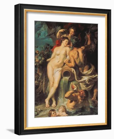 The Union of Earth and Water, about 1618-Peter Paul Rubens-Framed Giclee Print