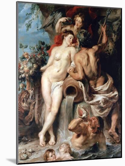 The Union of Earth and Water (Antwerp and the Scheld), C1618-Peter Paul Rubens-Mounted Giclee Print