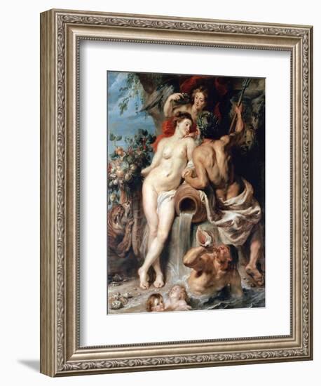 The Union of Earth and Water (Antwerp and the Scheld), C1618-Peter Paul Rubens-Framed Giclee Print