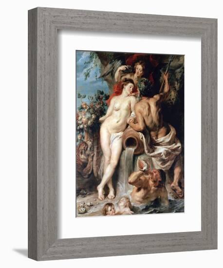 The Union of Earth and Water (Antwerp and the Scheld), C1618-Peter Paul Rubens-Framed Giclee Print