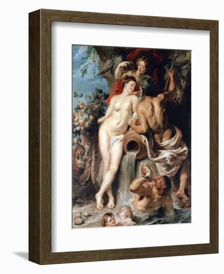 The Union of Earth and Water (Antwerp and the Scheld), C1618-Peter Paul Rubens-Framed Giclee Print