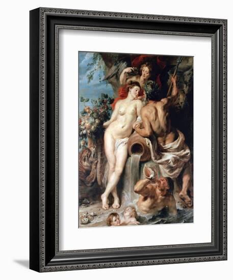 The Union of Earth and Water (Antwerp and the Scheld), C1618-Peter Paul Rubens-Framed Giclee Print