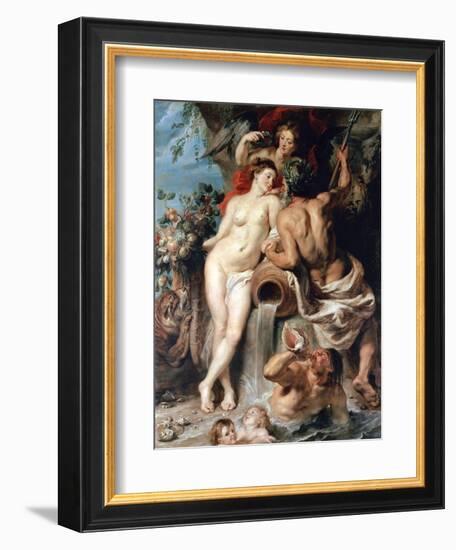 The Union of Earth and Water (Antwerp and the Scheld), C1618-Peter Paul Rubens-Framed Giclee Print