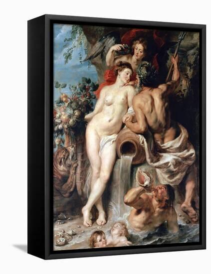 The Union of Earth and Water (Antwerp and the Scheld), C1618-Peter Paul Rubens-Framed Premier Image Canvas