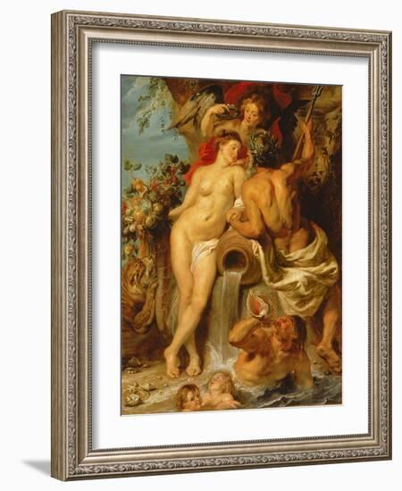 The Union of Earth and Water, C.1618-Peter Paul Rubens-Framed Giclee Print