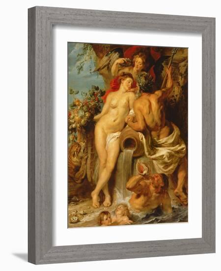 The Union of Earth and Water, C.1618-Peter Paul Rubens-Framed Giclee Print