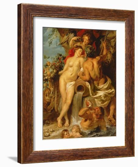 The Union of Earth and Water, C.1618-Peter Paul Rubens-Framed Giclee Print