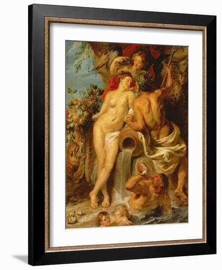 The Union of Earth and Water, C.1618-Peter Paul Rubens-Framed Giclee Print