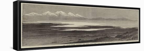 The Union Pacific Railway, the Great Salt Lake, Utah, from the Ogden Road-null-Framed Premier Image Canvas