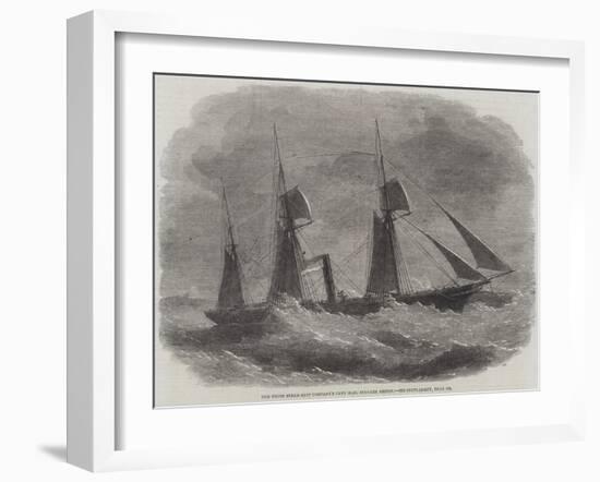 The Union Steam-Ship Company's Cape Mail Steamer Briton-Edwin Weedon-Framed Giclee Print