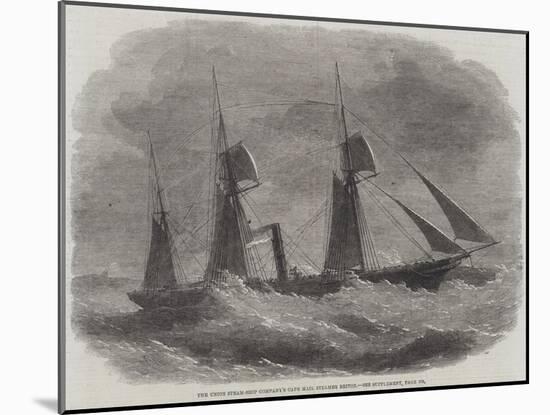 The Union Steam-Ship Company's Cape Mail Steamer Briton-Edwin Weedon-Mounted Giclee Print