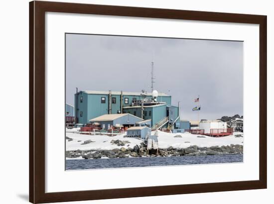 The United States Antarctic Research Base at Palmer Station, Antarctica, Polar Regions-Michael Nolan-Framed Photographic Print