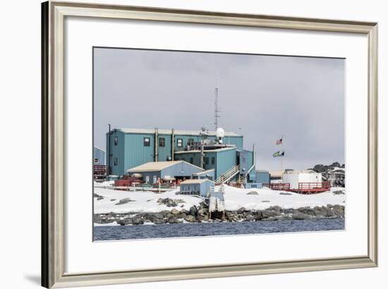 The United States Antarctic Research Base at Palmer Station, Antarctica, Polar Regions-Michael Nolan-Framed Photographic Print