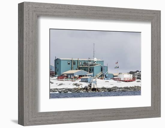 The United States Antarctic Research Base at Palmer Station, Antarctica, Polar Regions-Michael Nolan-Framed Photographic Print