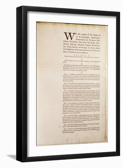 The United States Constitution, 1787-American School-Framed Giclee Print