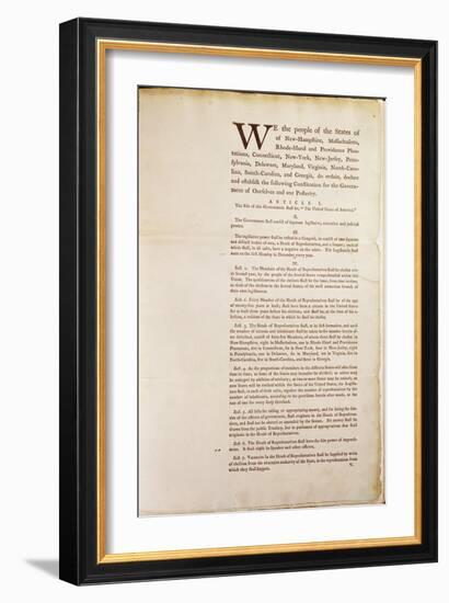 The United States Constitution, 1787-American School-Framed Giclee Print