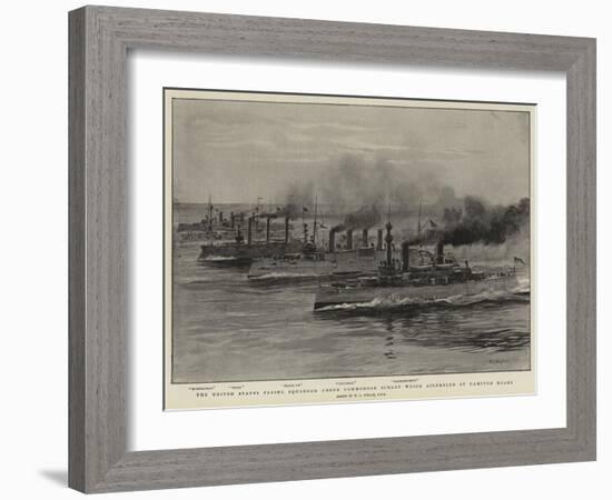 The United States Flying Squadron under Commodore Schley Which Assembled at Hampton Roads-William Lionel Wyllie-Framed Giclee Print