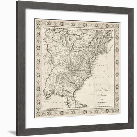 The United States of America, 1791-The Vintage Collection-Framed Premium Giclee Print