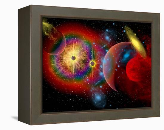 The Universe in a Perpetual State of Chaos-Stocktrek Images-Framed Premier Image Canvas