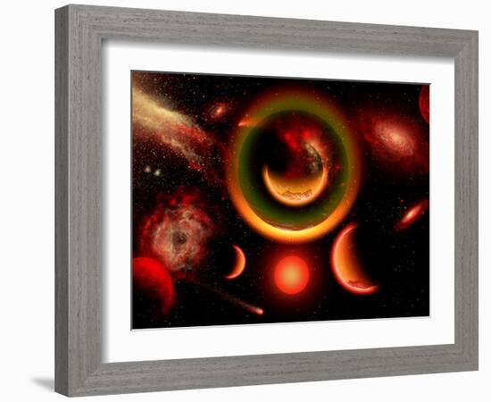 The Universe Is a Place of Intense Color and Beauty-Stocktrek Images-Framed Photographic Print