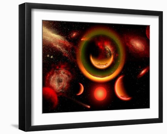 The Universe Is a Place of Intense Color and Beauty-Stocktrek Images-Framed Photographic Print