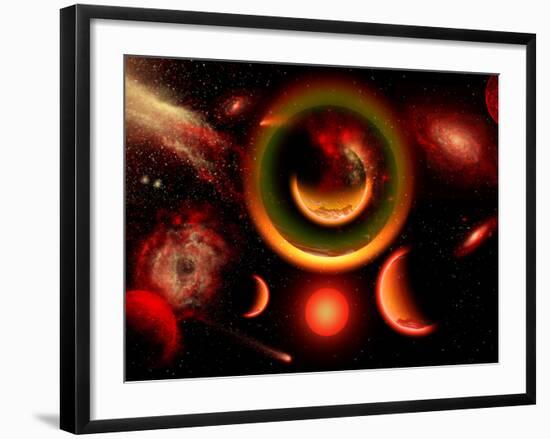 The Universe Is a Place of Intense Color and Beauty-Stocktrek Images-Framed Photographic Print