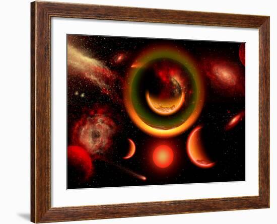 The Universe Is a Place of Intense Color and Beauty-Stocktrek Images-Framed Photographic Print