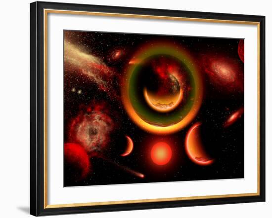 The Universe Is a Place of Intense Color and Beauty-Stocktrek Images-Framed Photographic Print