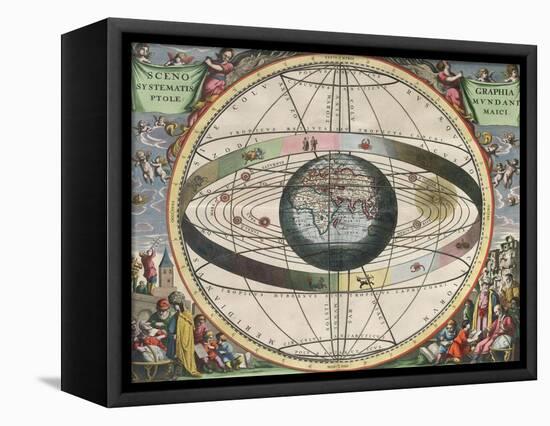 The Universe of Ptolemy, Harmonia Macrocosmica, 1660-Science Source-Framed Premier Image Canvas