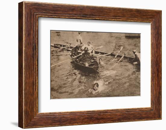 The University Boat Race, March 1912 (1935)-Unknown-Framed Photographic Print